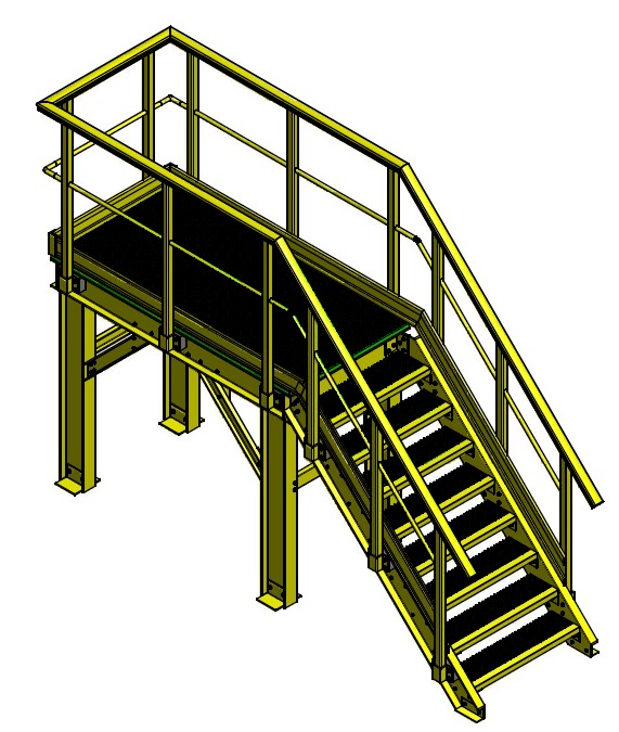 Exemple passerelle avec Garde-corps